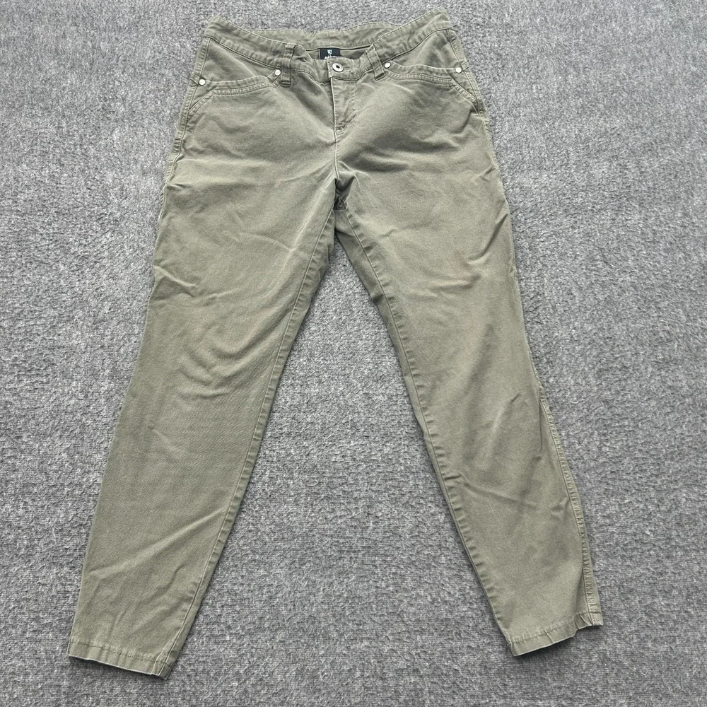Kuhl Brooke Skinny Pants Womens 10 Short Green Twill Stretch Outdoor 6284